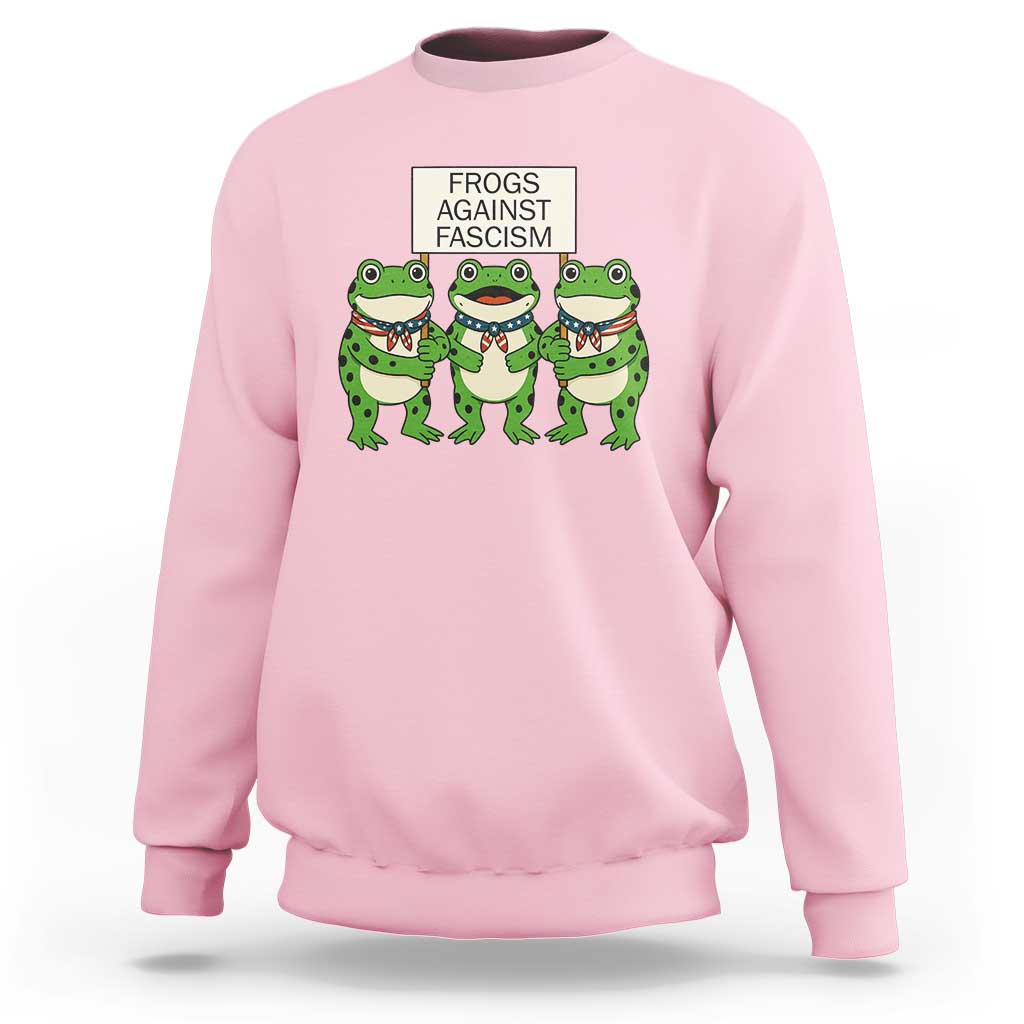 Frogs Against Fascism Sweatshirt Funny Portland Meme Humor Gift - Wonder Print Shop