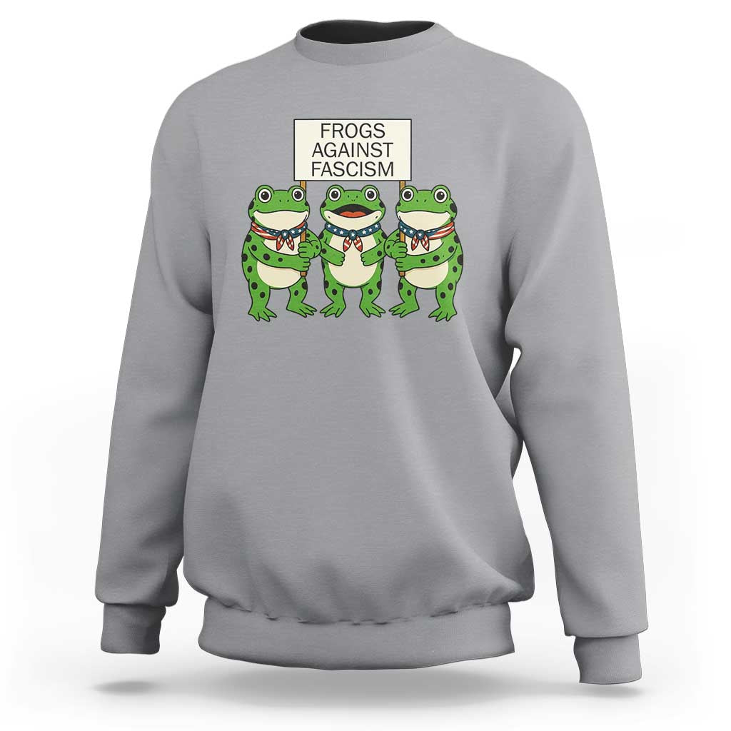 Frogs Against Fascism Sweatshirt Funny Portland Meme Humor Gift - Wonder Print Shop
