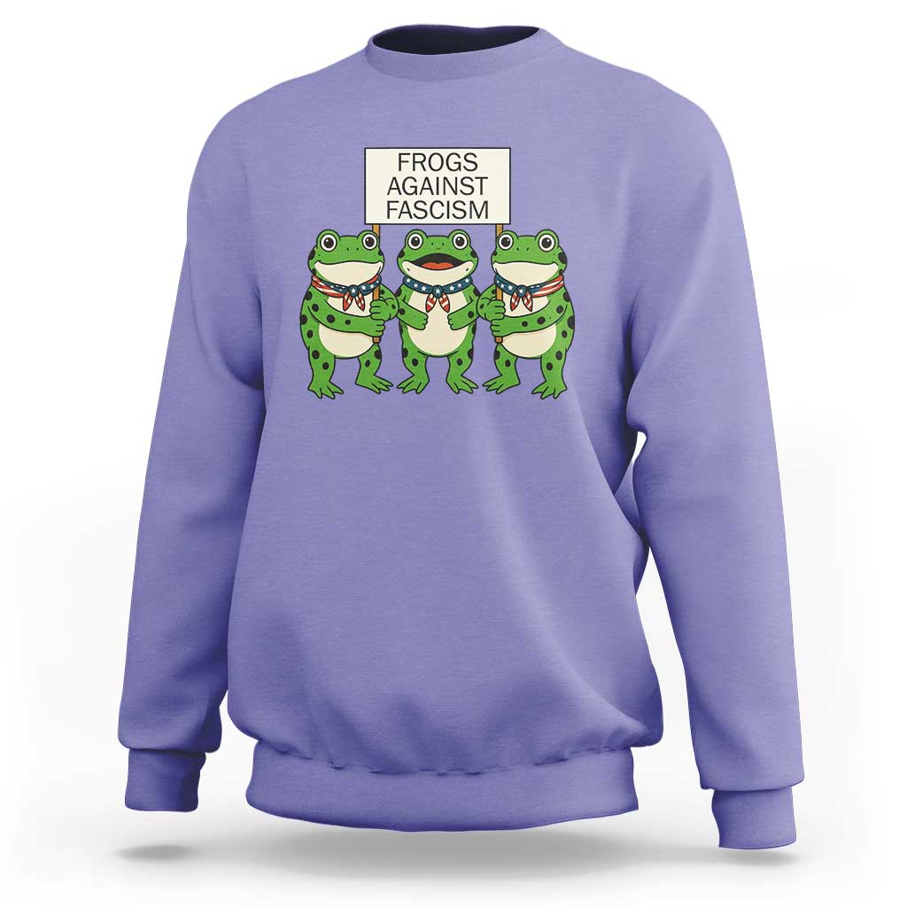 Frogs Against Fascism Sweatshirt Funny Portland Meme Humor Gift - Wonder Print Shop