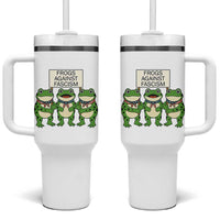 Frogs Against Fascism Tumbler With Handle Funny Portland Meme Humor Gift - Wonder Print Shop