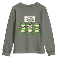 Frogs Against Fascism Youth Sweatshirt Funny Portland Meme Humor Gift - Wonder Print Shop