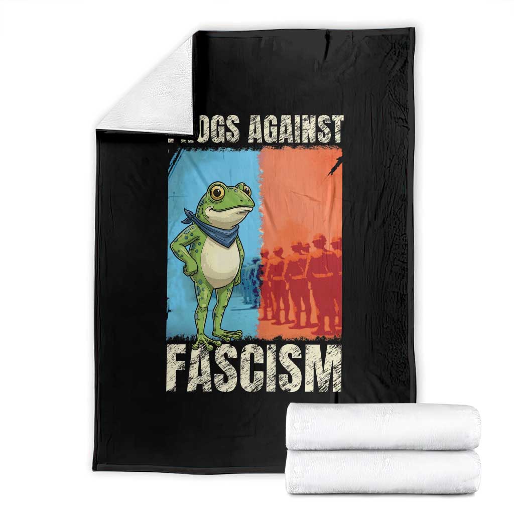 Frogs Against Fascism Throw Blanket Portland Protest Vintage Meme Gift - Wonder Print Shop
