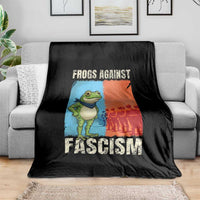 Frogs Against Fascism Throw Blanket Portland Protest Vintage Meme Gift - Wonder Print Shop