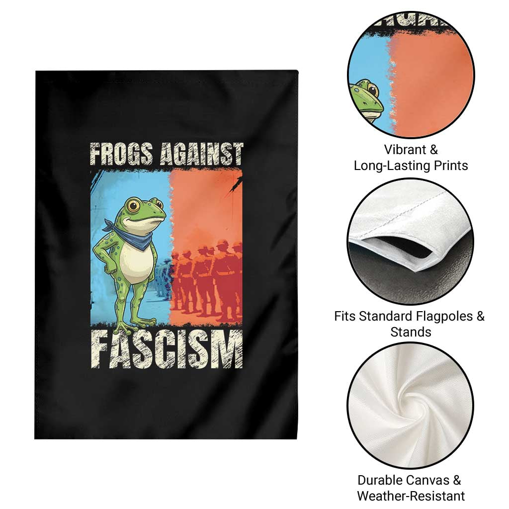 Frogs Against Fascism Garden Flag Portland Protest Vintage Meme Gift - Wonder Print Shop
