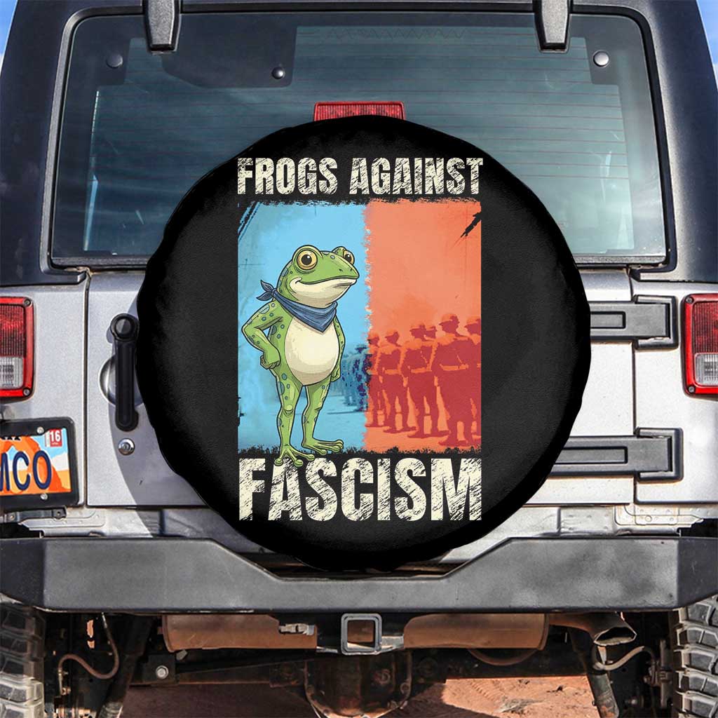 Frogs Against Fascism Spare Tire Cover Portland Protest Vintage Meme Gift - Wonder Print Shop