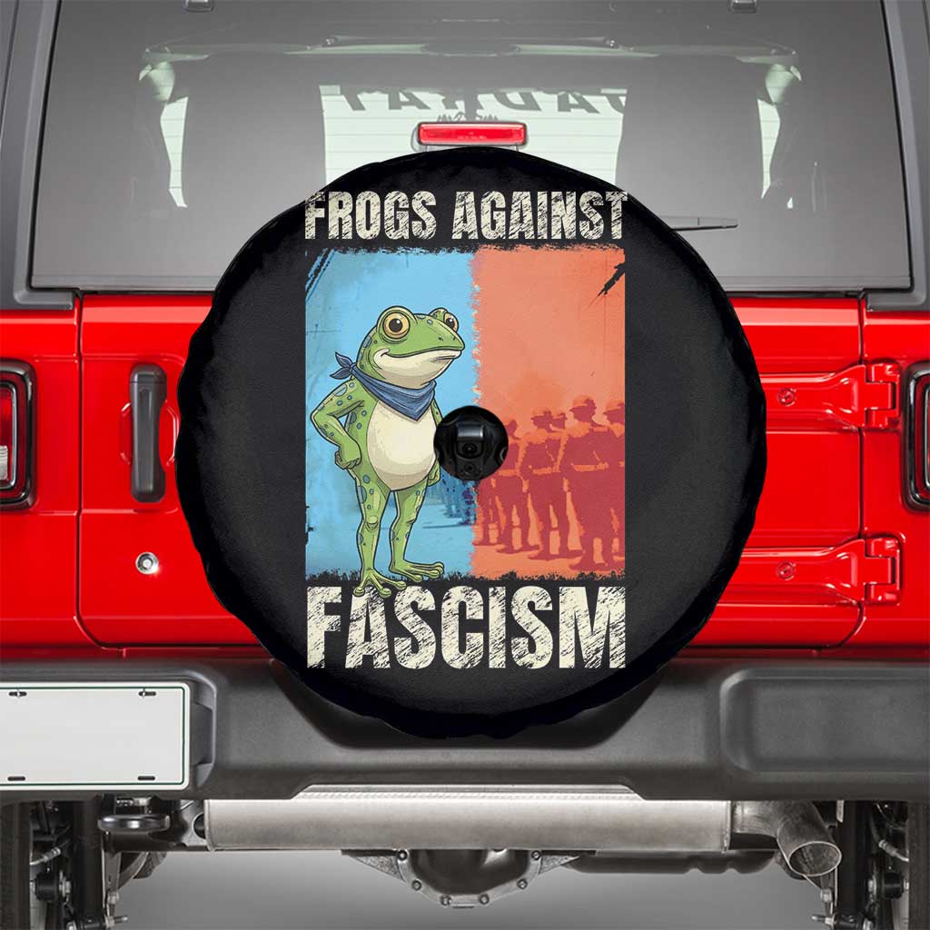 Frogs Against Fascism Spare Tire Cover Portland Protest Vintage Meme Gift - Wonder Print Shop