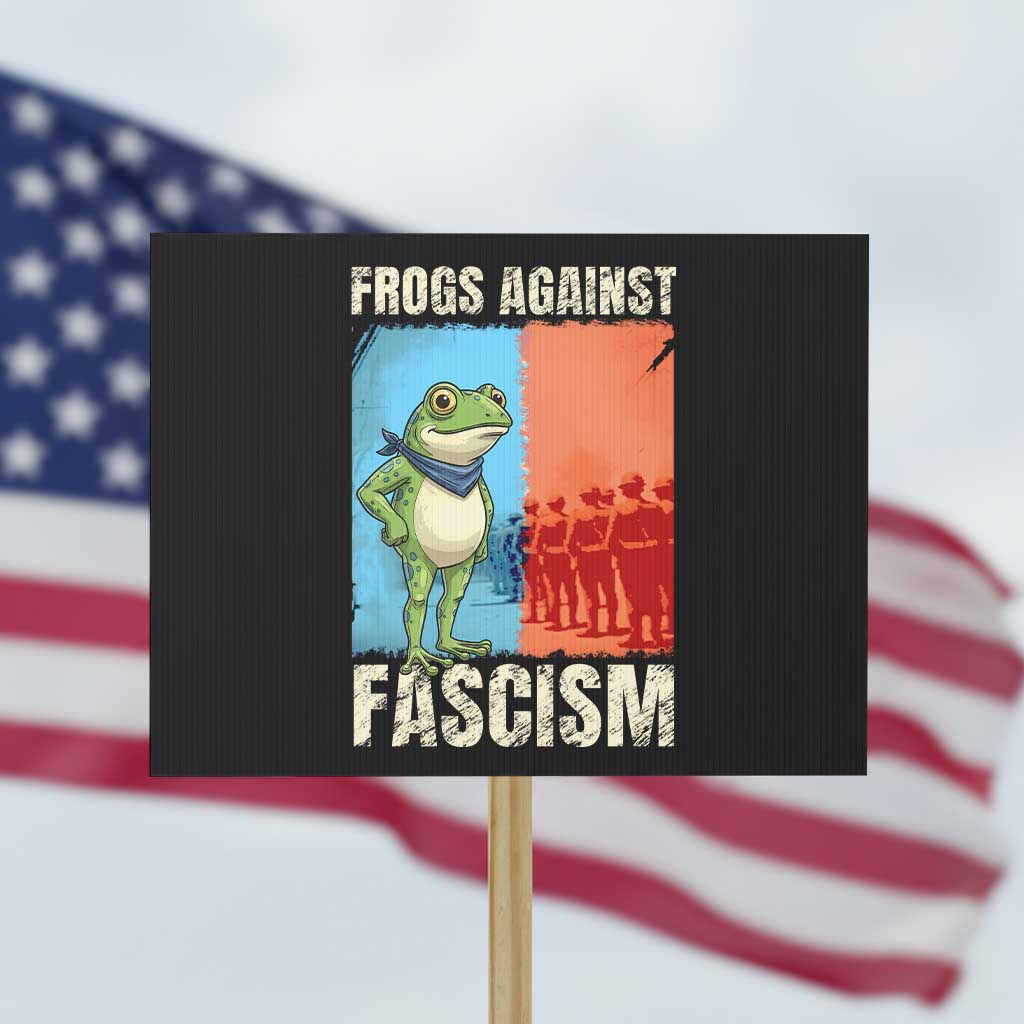 Frogs Against Fascism Protest Sign Portland Protest Vintage Meme Gift - Wonder Print Shop