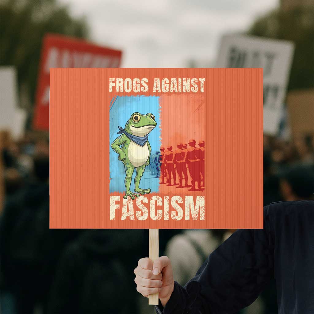 Frogs Against Fascism Protest Sign Portland Protest Vintage Meme Gift - Wonder Print Shop