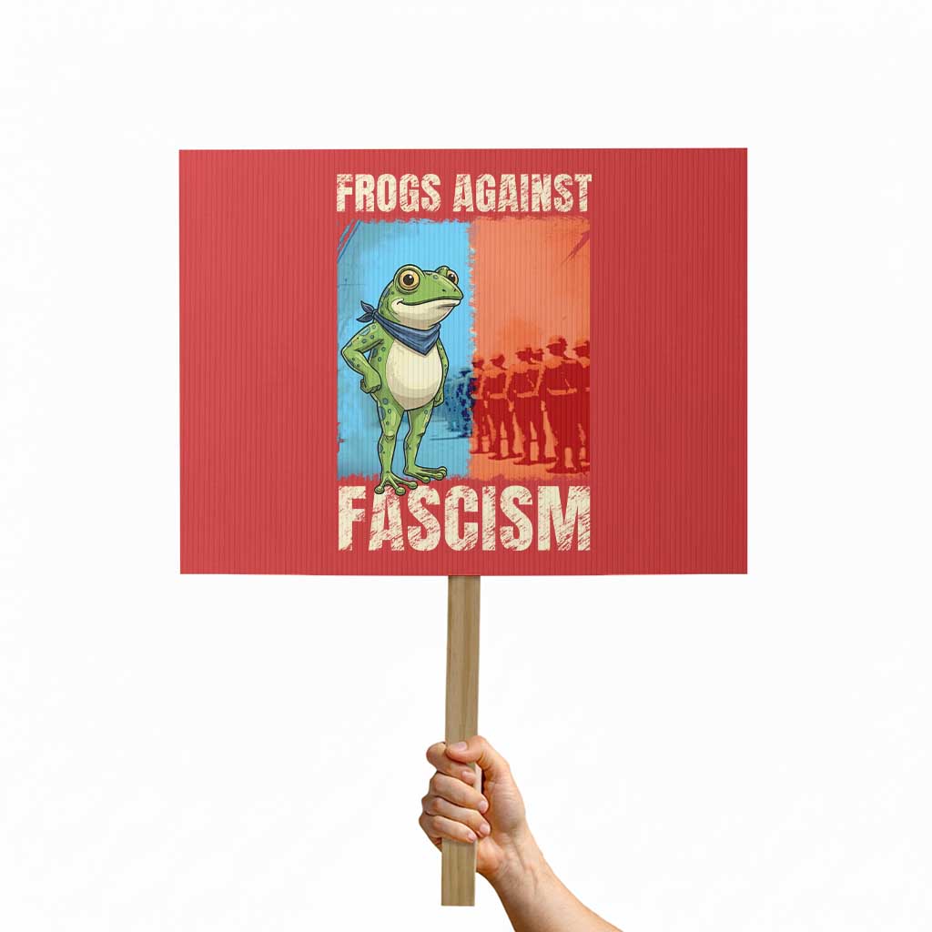 Frogs Against Fascism Protest Sign Portland Protest Vintage Meme Gift - Wonder Print Shop