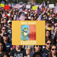 Frogs Against Fascism Protest Sign Portland Protest Vintage Meme Gift - Wonder Print Shop
