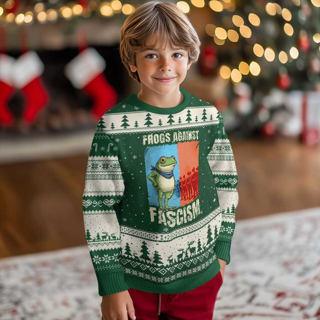 Frogs Against Fascism Ugly Christmas Sweater Portland Protest Vintage Meme Gift - Wonder Print Shop