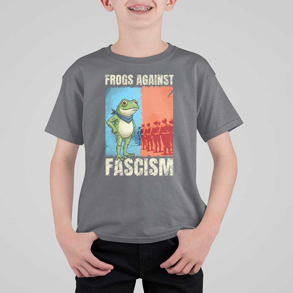 Frogs Against Fascism T Shirt For Kid Portland Protest Vintage Meme Gift - Wonder Print Shop