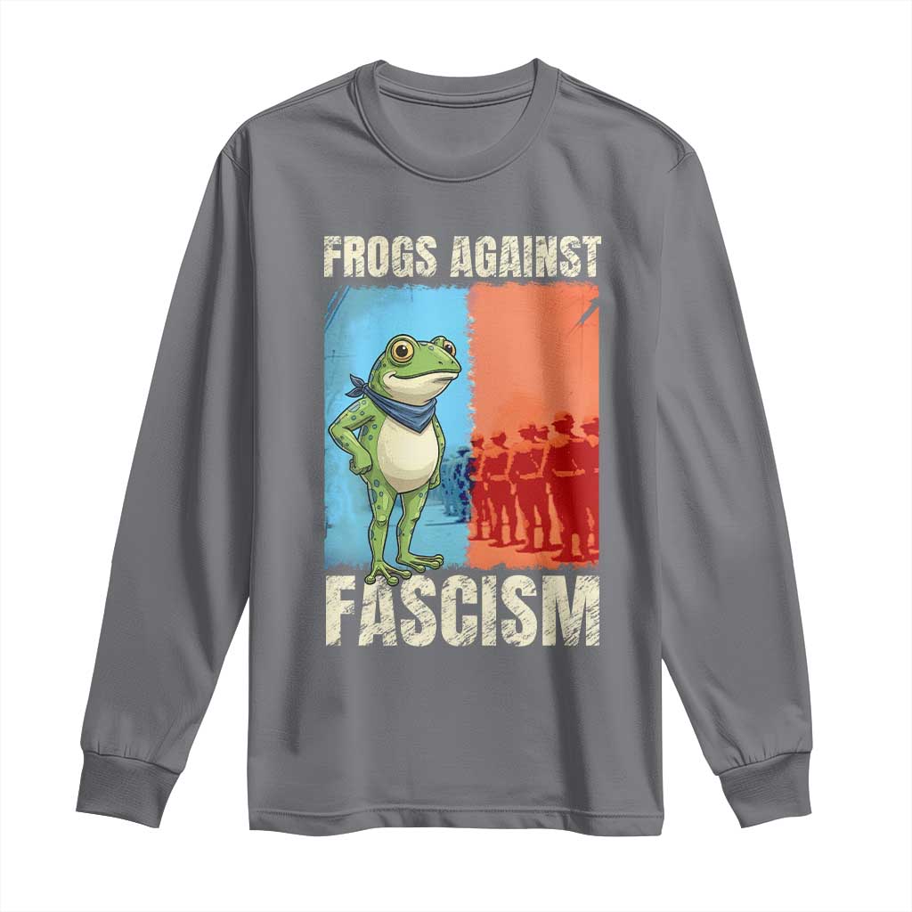 Frogs Against Fascism Long Sleeve Shirt Portland Protest Vintage Meme Gift - Wonder Print Shop