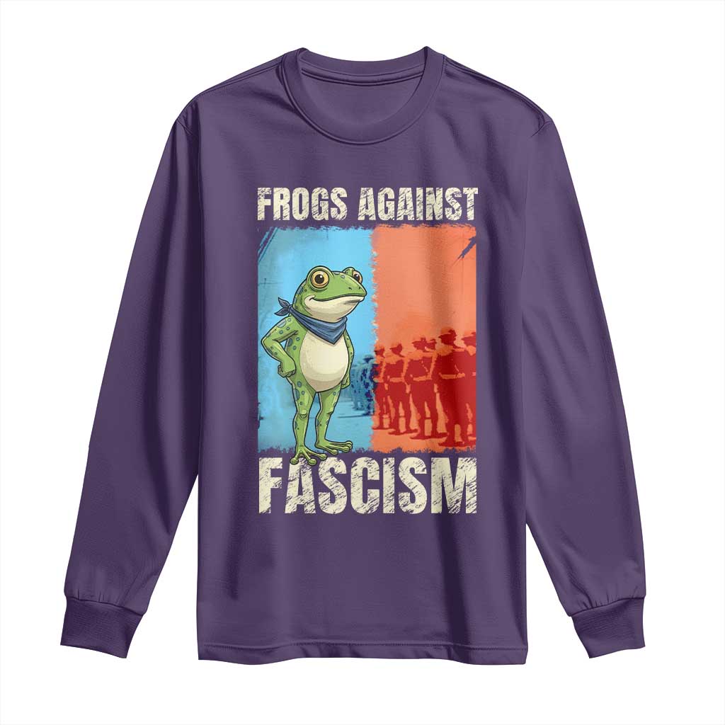 Frogs Against Fascism Long Sleeve Shirt Portland Protest Vintage Meme Gift - Wonder Print Shop