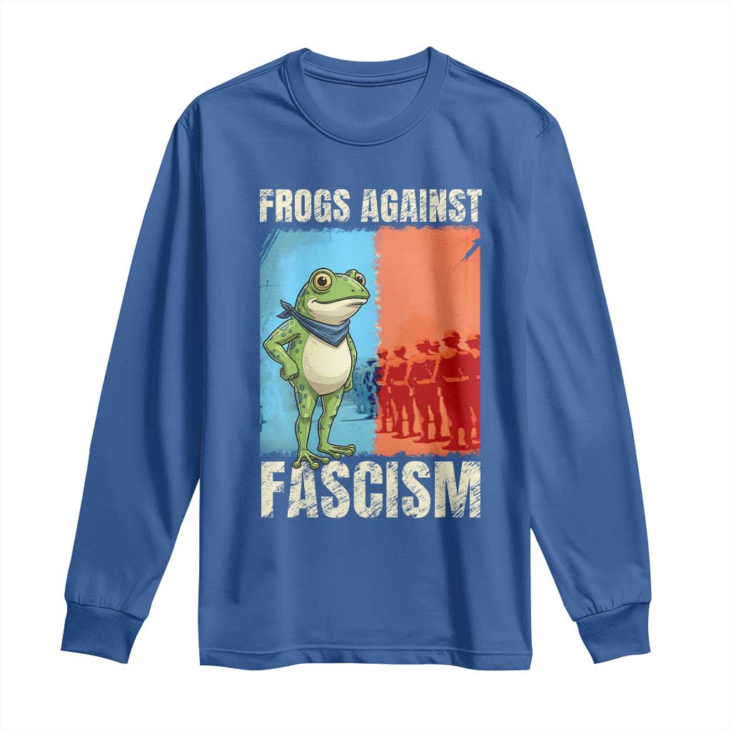 Frogs Against Fascism Long Sleeve Shirt Portland Protest Vintage Meme Gift - Wonder Print Shop