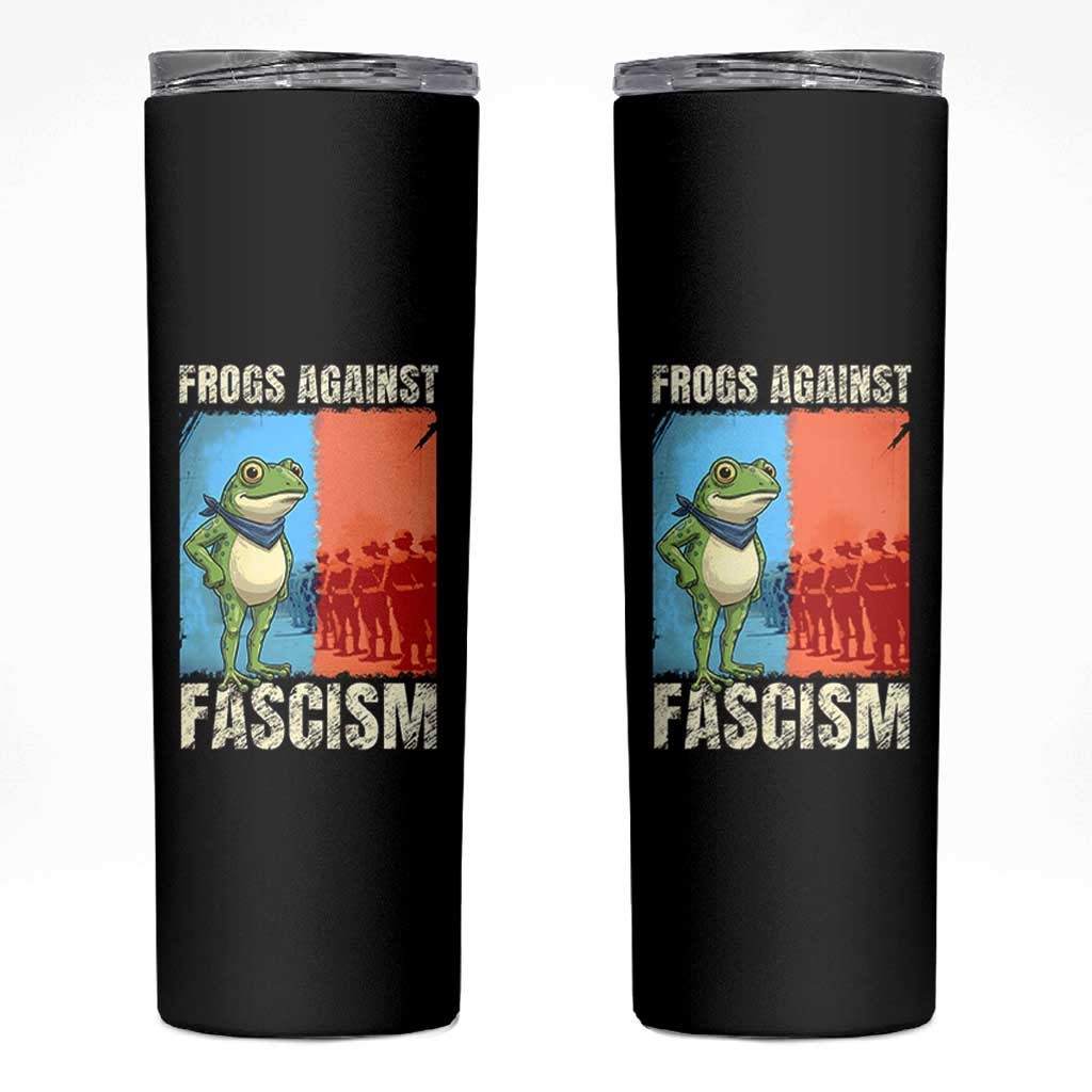 Frogs Against Fascism Skinny Tumbler Portland Protest Vintage Meme Gift - Wonder Print Shop