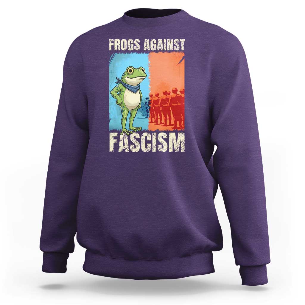Frogs Against Fascism Sweatshirt Portland Protest Vintage Meme Gift - Wonder Print Shop