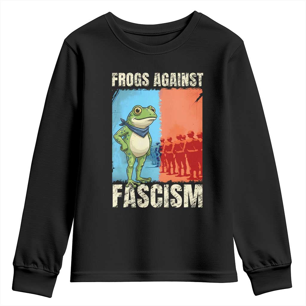 Frogs Against Fascism Youth Sweatshirt Portland Protest Vintage Meme Gift - Wonder Print Shop