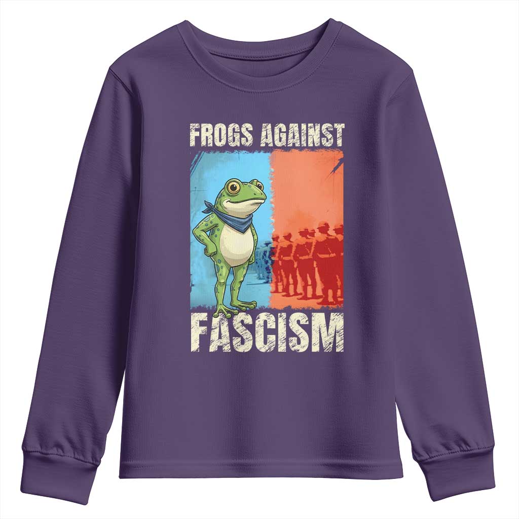 Frogs Against Fascism Youth Sweatshirt Portland Protest Vintage Meme Gift - Wonder Print Shop