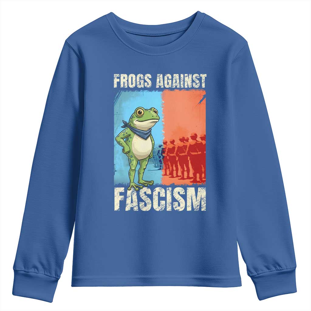 Frogs Against Fascism Youth Sweatshirt Portland Protest Vintage Meme Gift - Wonder Print Shop