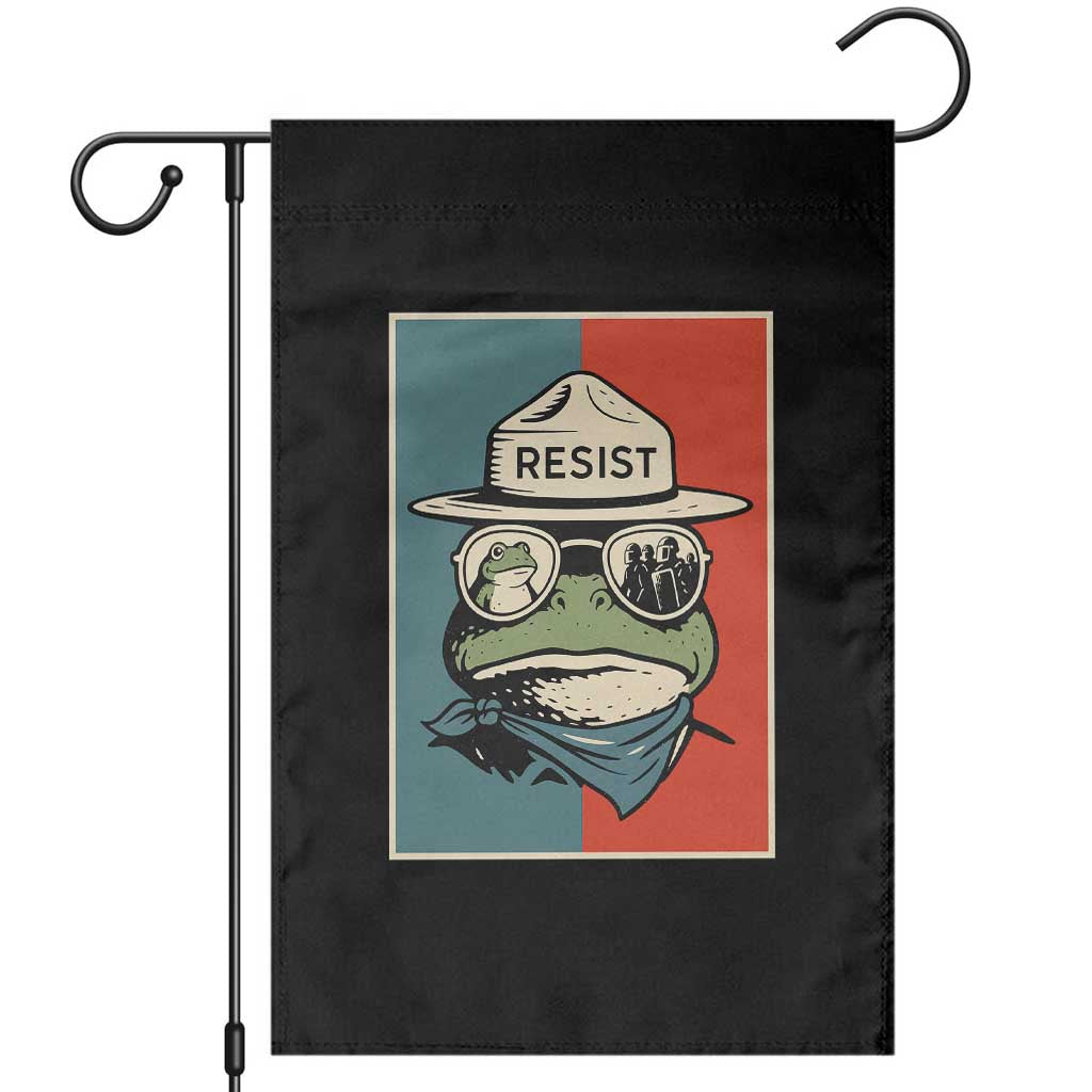 Resist Frog Meme Garden Flag Portland Vintage Aesthetic Gift - Wonder Print Shop