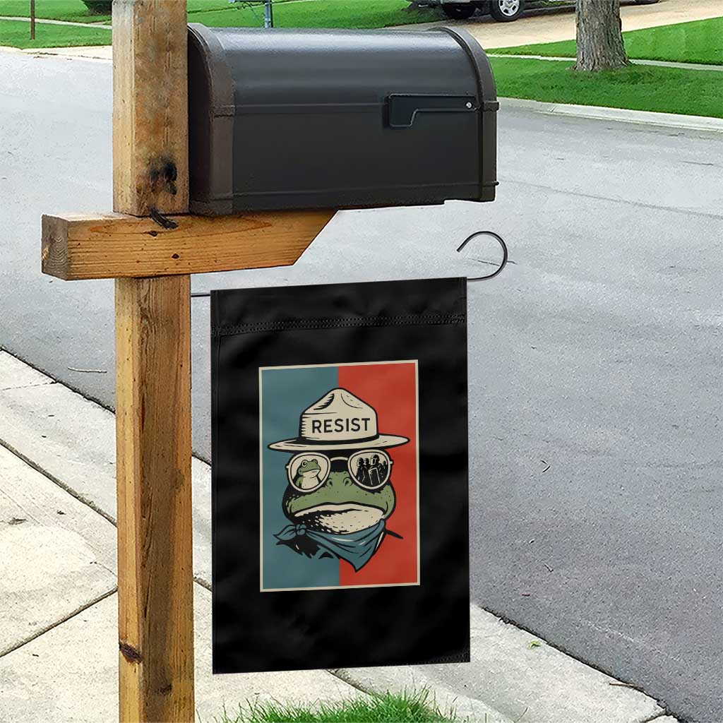 Resist Frog Meme Garden Flag Portland Vintage Aesthetic Gift - Wonder Print Shop
