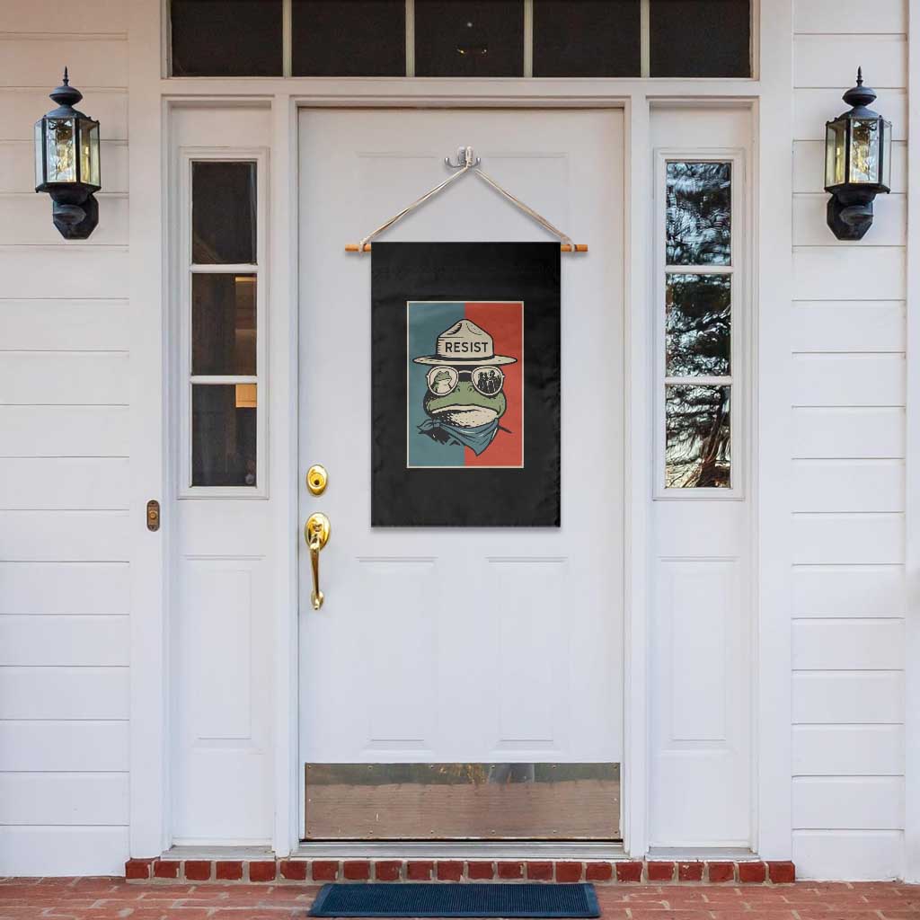 Resist Frog Meme Garden Flag Portland Vintage Aesthetic Gift - Wonder Print Shop