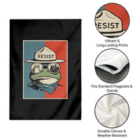 Resist Frog Meme Garden Flag Portland Vintage Aesthetic Gift - Wonder Print Shop