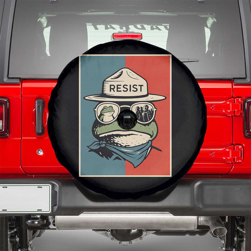 Resist Frog Meme Spare Tire Cover Portland Vintage Aesthetic Gift - Wonder Print Shop