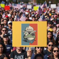 Resist Frog Meme Protest Sign Portland Vintage Aesthetic Gift - Wonder Print Shop