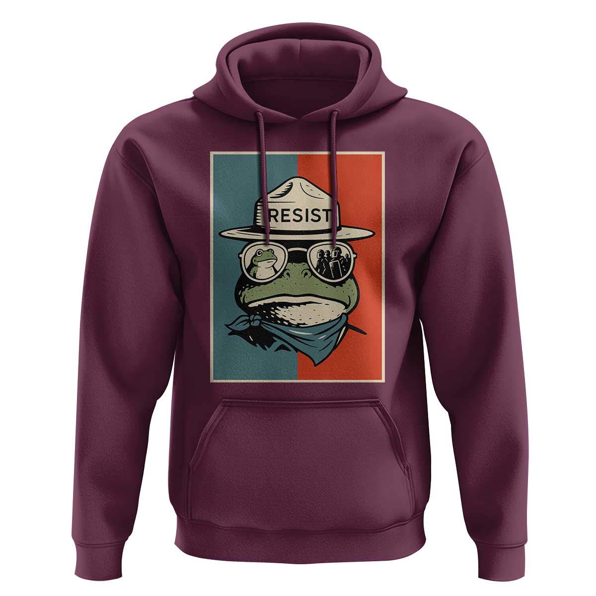 Resist Frog Meme Hoodie Portland Vintage Aesthetic Gift - Wonder Print Shop