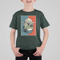 Resist Frog Meme T Shirt For Kid Portland Vintage Aesthetic Gift - Wonder Print Shop