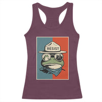 Resist Frog Meme Racerback Tank Top Portland Vintage Aesthetic Gift - Wonder Print Shop