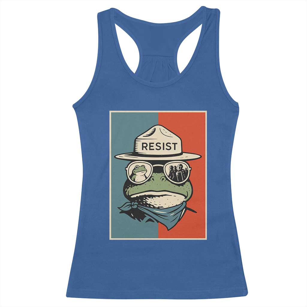 Resist Frog Meme Racerback Tank Top Portland Vintage Aesthetic Gift - Wonder Print Shop