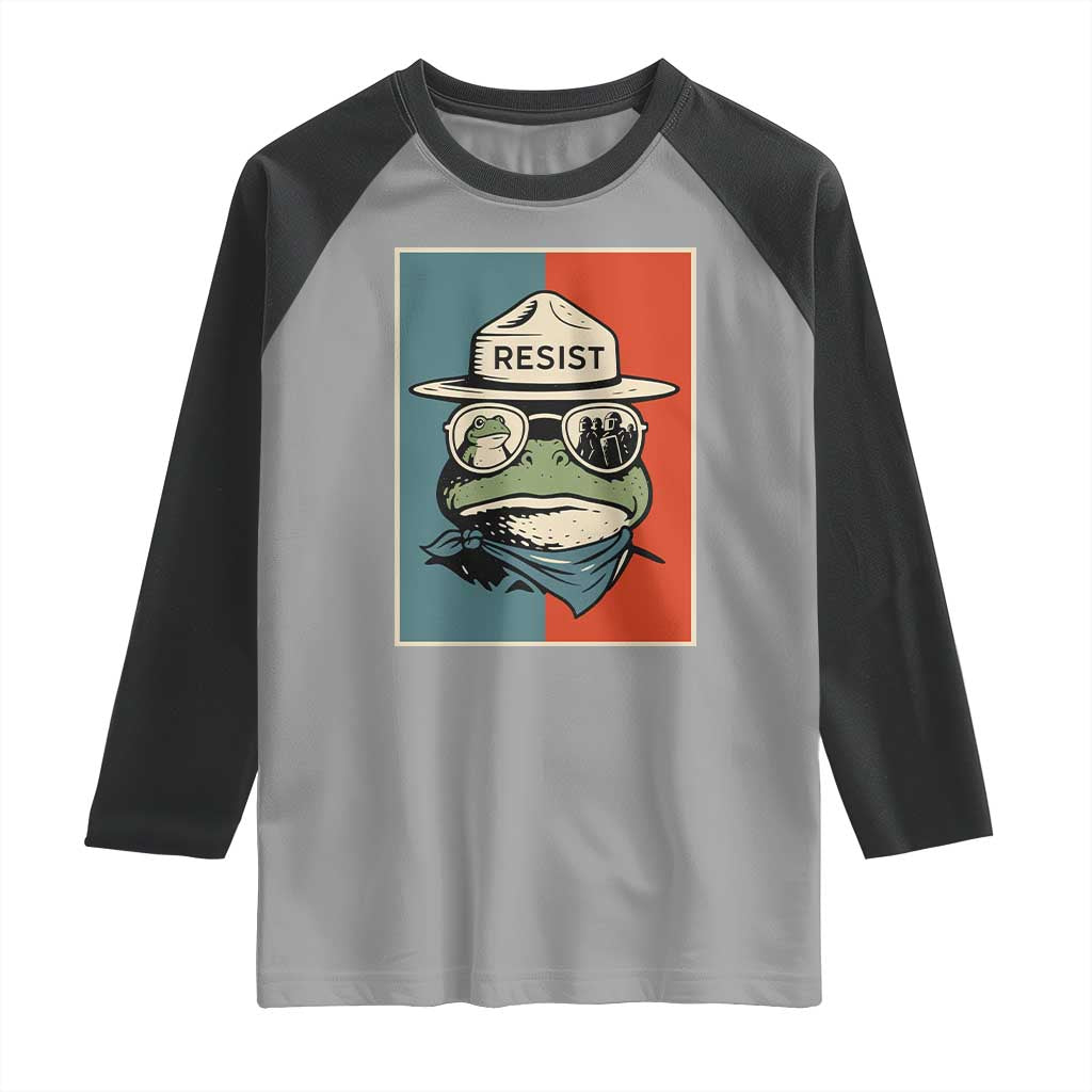 Resist Frog Meme Raglan Shirt Portland Vintage Aesthetic Gift - Wonder Print Shop