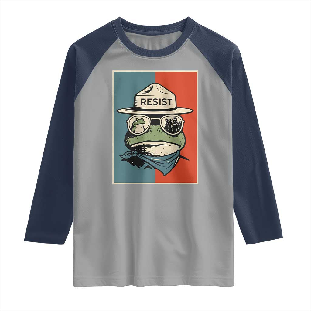 Resist Frog Meme Raglan Shirt Portland Vintage Aesthetic Gift - Wonder Print Shop