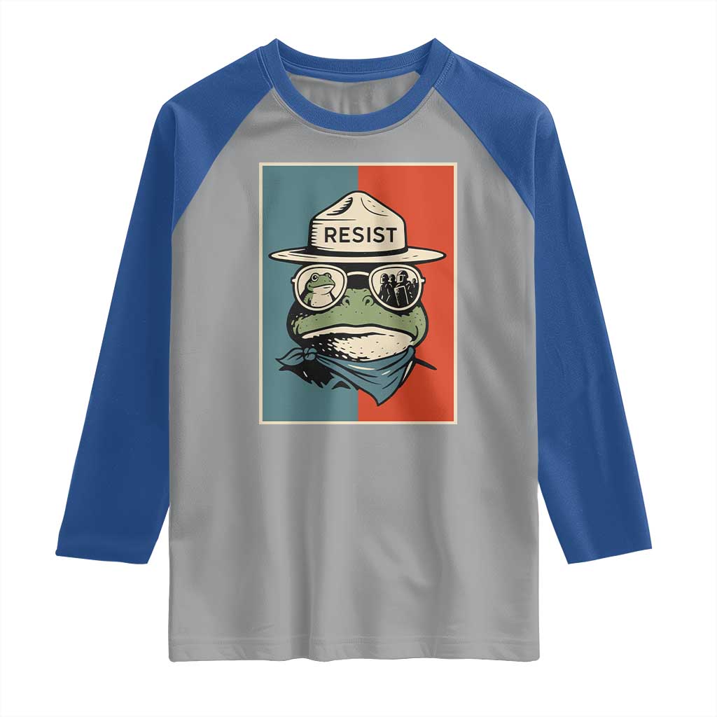 Resist Frog Meme Raglan Shirt Portland Vintage Aesthetic Gift - Wonder Print Shop