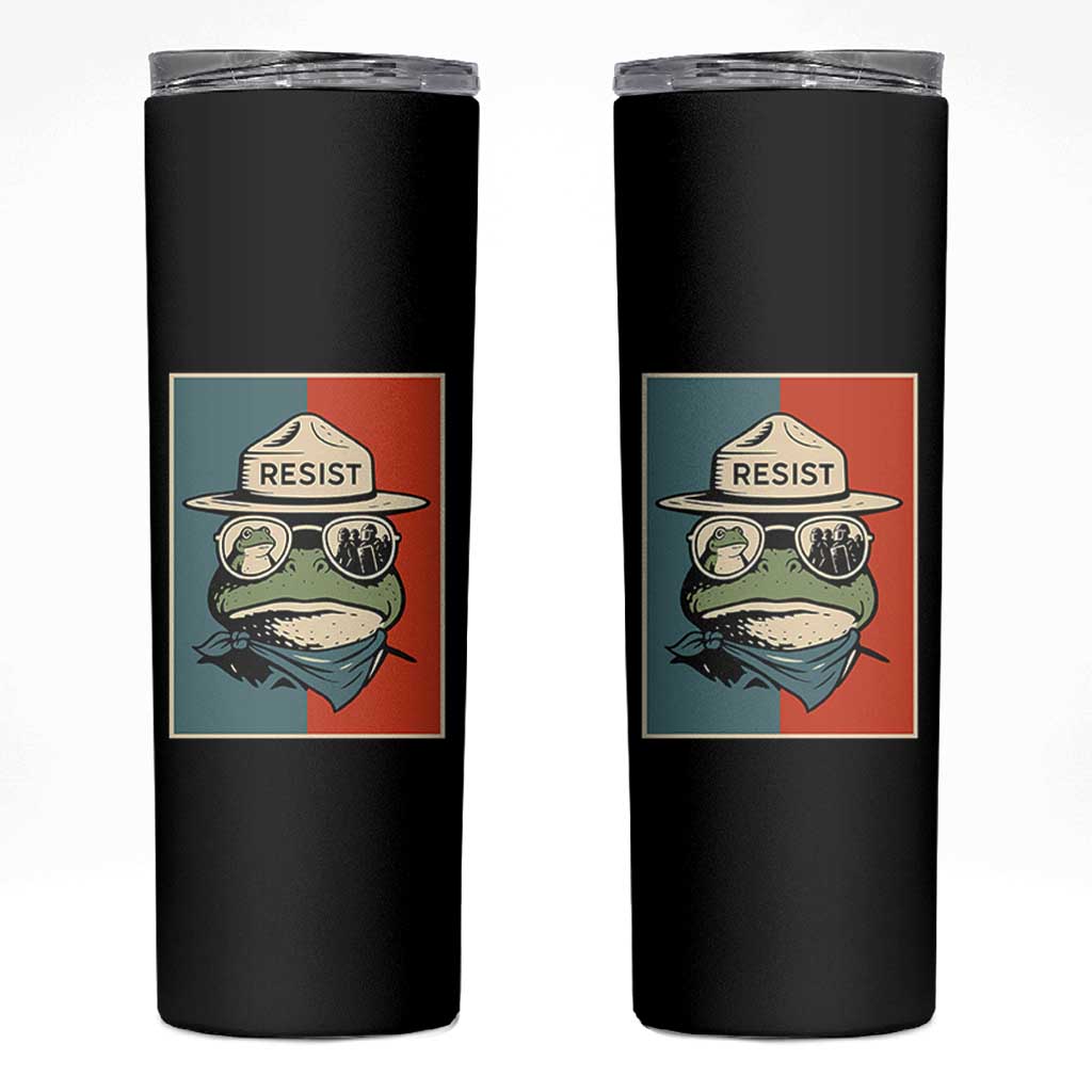 Resist Frog Meme Skinny Tumbler Portland Vintage Aesthetic Gift - Wonder Print Shop