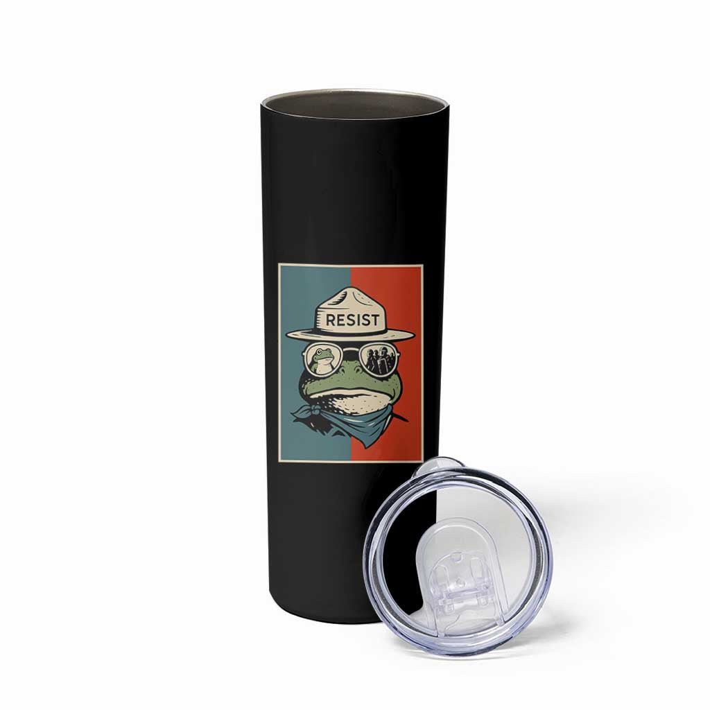 Resist Frog Meme Skinny Tumbler Portland Vintage Aesthetic Gift - Wonder Print Shop