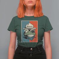 Resist Frog Meme T Shirt For Women Portland Vintage Aesthetic Gift - Wonder Print Shop