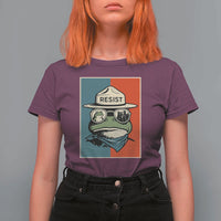 Resist Frog Meme T Shirt For Women Portland Vintage Aesthetic Gift - Wonder Print Shop