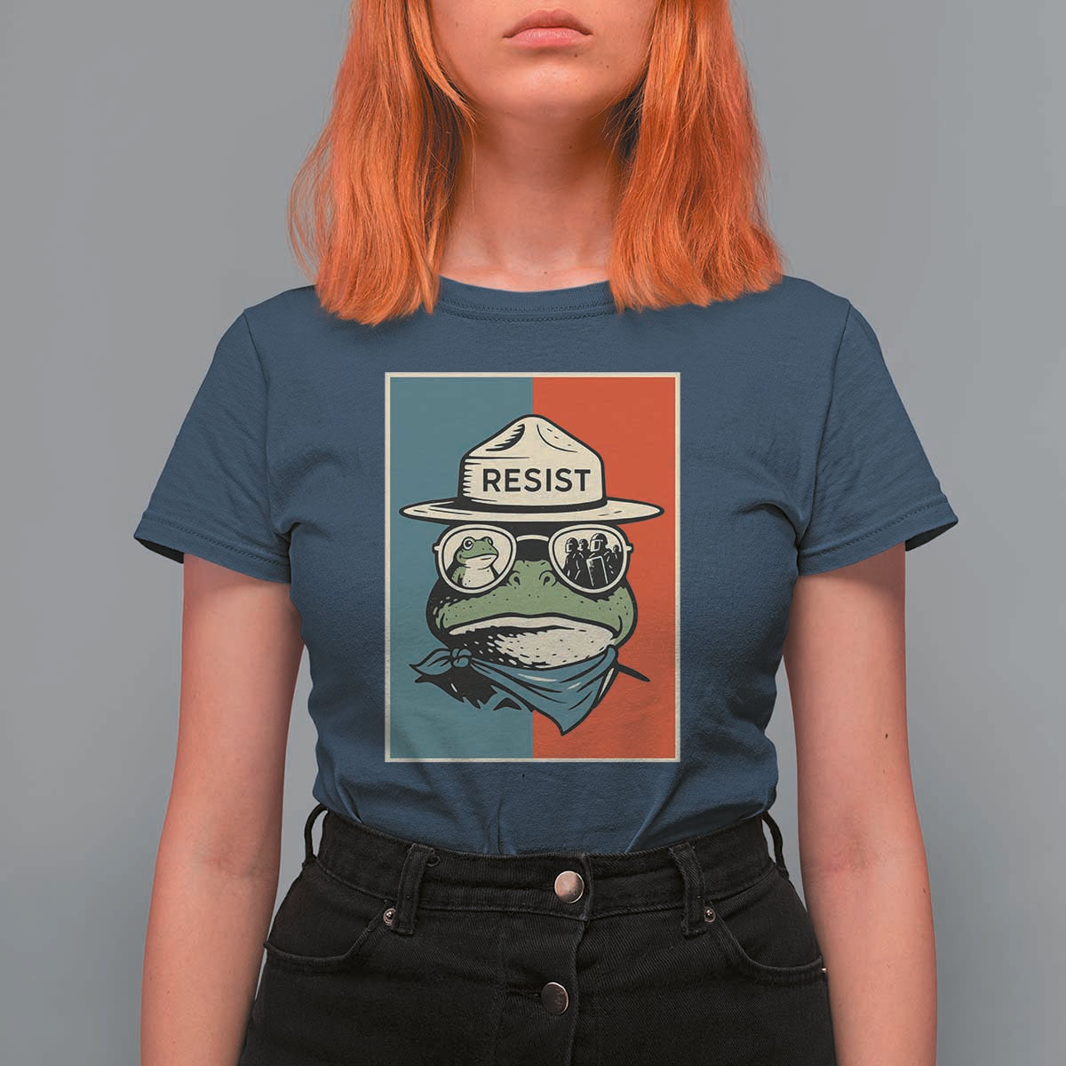 Resist Frog Meme T Shirt For Women Portland Vintage Aesthetic Gift - Wonder Print Shop