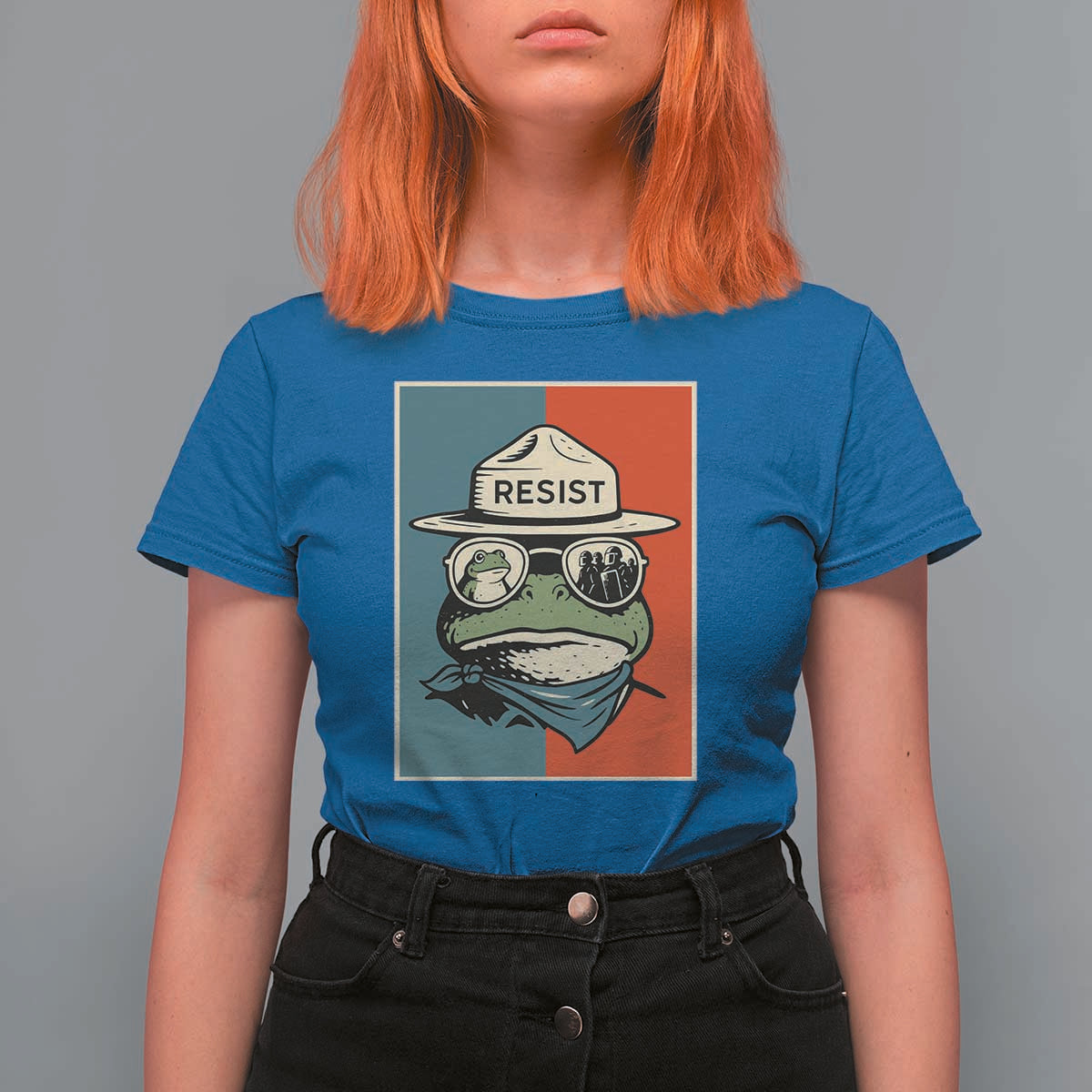Resist Frog Meme T Shirt For Women Portland Vintage Aesthetic Gift - Wonder Print Shop