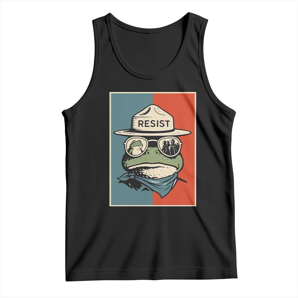 Resist Frog Meme Tank Top Portland Vintage Aesthetic Gift - Wonder Print Shop