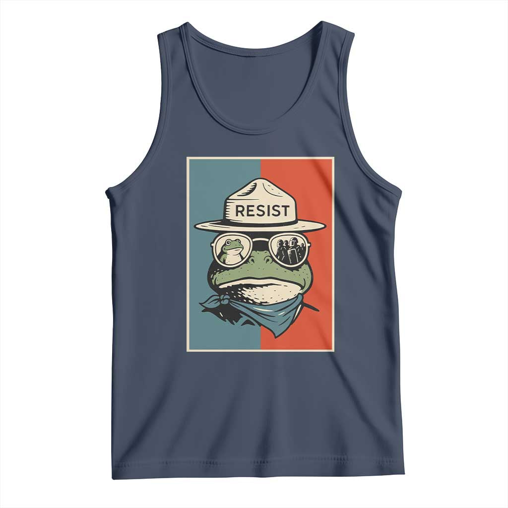 Resist Frog Meme Tank Top Portland Vintage Aesthetic Gift - Wonder Print Shop