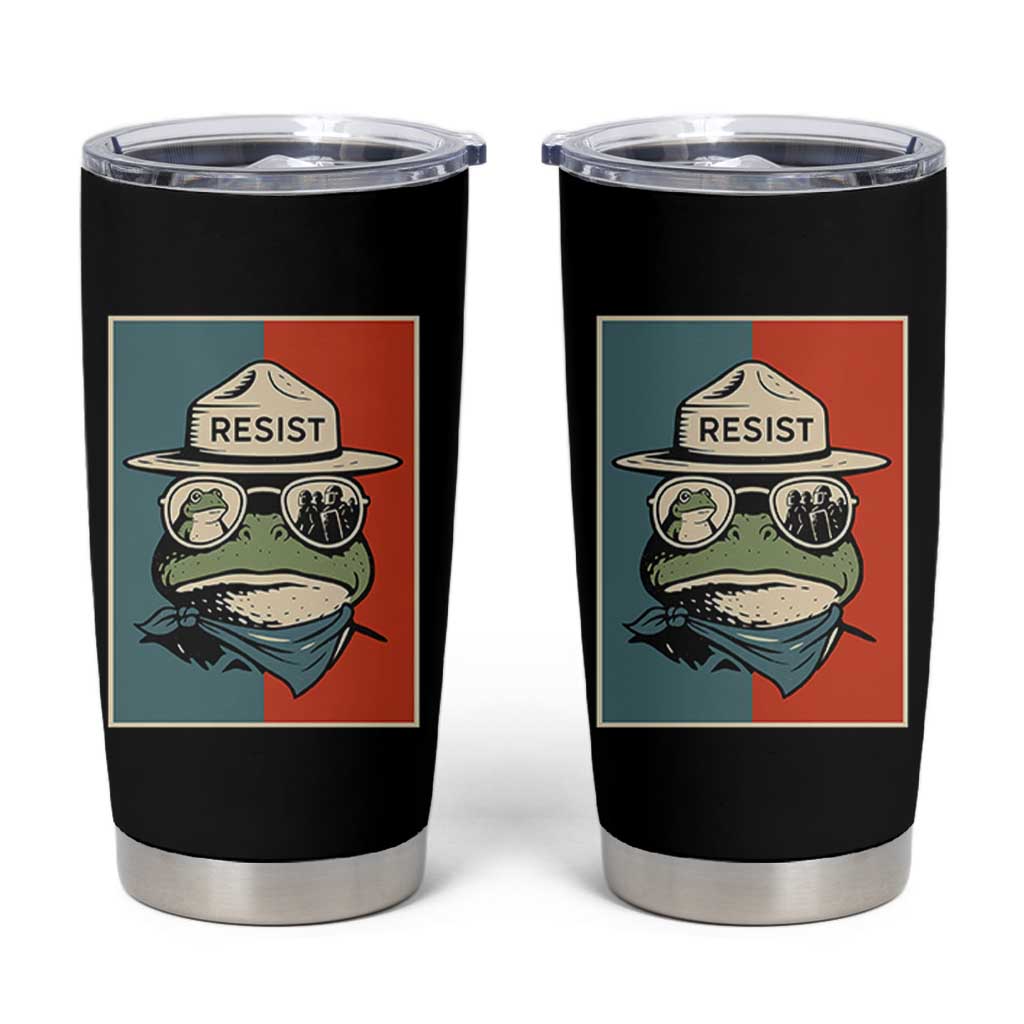 Resist Frog Meme Tumbler Cup Portland Vintage Aesthetic Gift - Wonder Print Shop