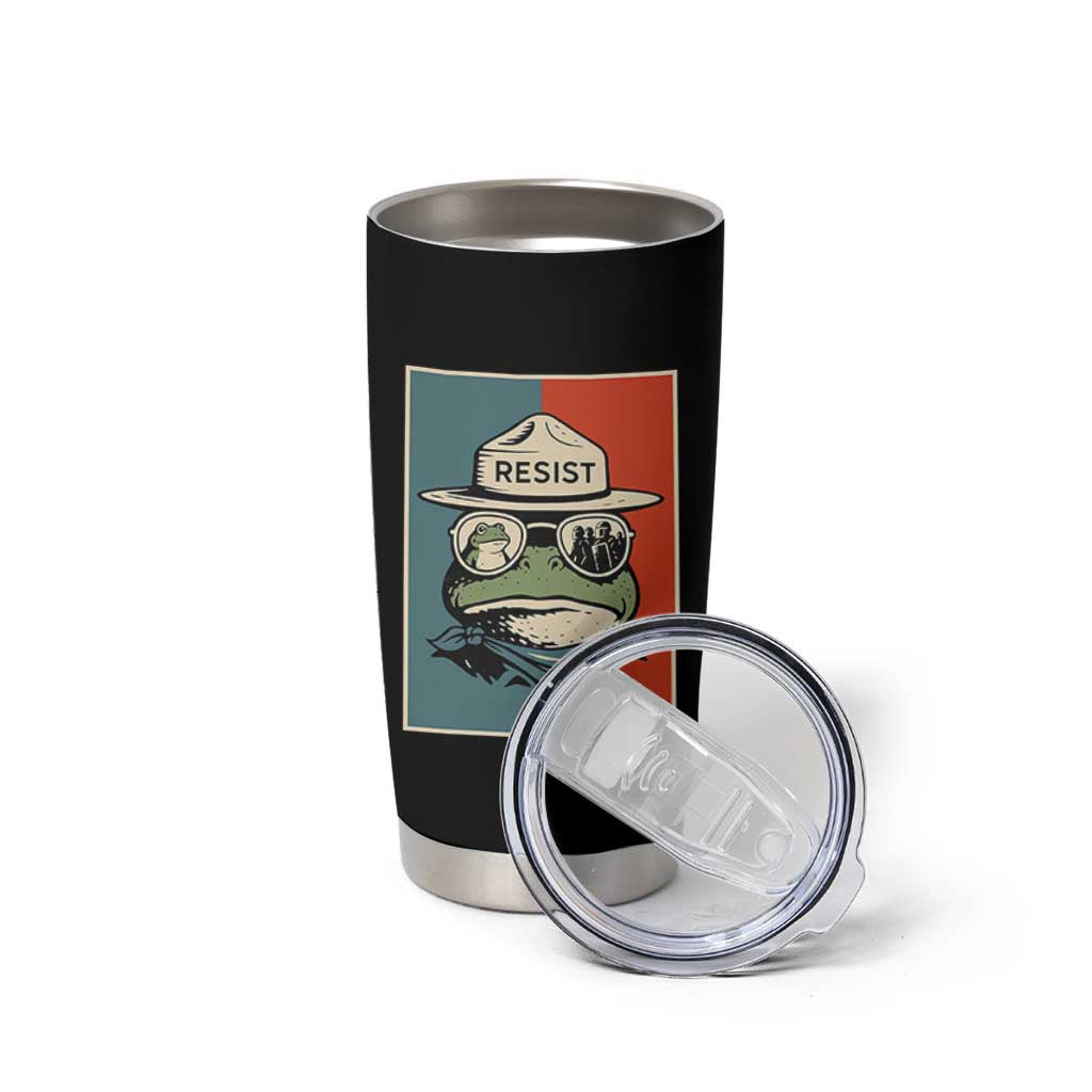 Resist Frog Meme Tumbler Cup Portland Vintage Aesthetic Gift - Wonder Print Shop