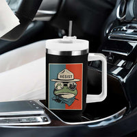 Resist Frog Meme Tumbler With Handle Portland Vintage Aesthetic Gift - Wonder Print Shop