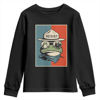 Resist Frog Meme Youth Sweatshirt Portland Vintage Aesthetic Gift - Wonder Print Shop