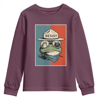 Resist Frog Meme Youth Sweatshirt Portland Vintage Aesthetic Gift - Wonder Print Shop